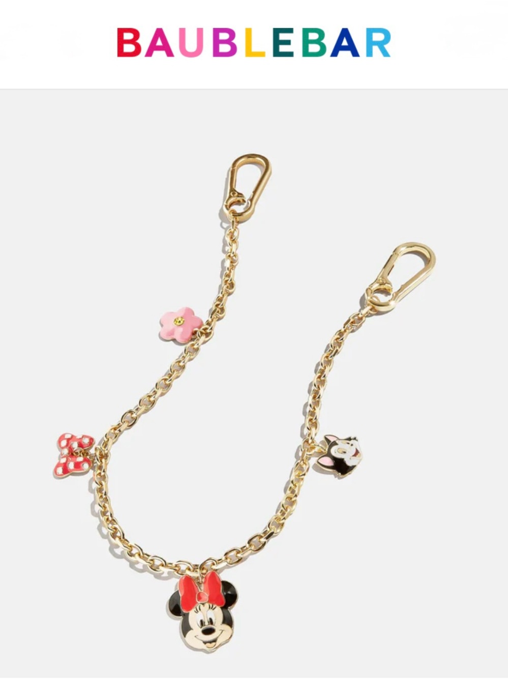 Disney x BaubleBar Minnie Mouse Motif Bag Charm – New ❤️🔑